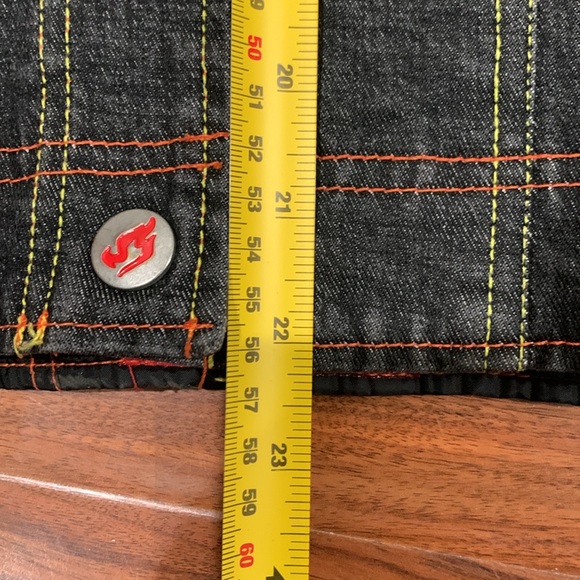 Johnny Blaze Kids “Flame” Reversable Heavy Denim Jacket - SIZE SEE MEASUREMENTS - Picture 16 of 16